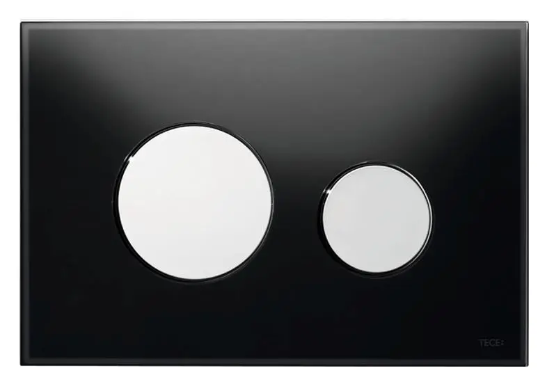 Tece TECEloop - WC vadības plate, stikls melns/spīdīgs hroms 9240656