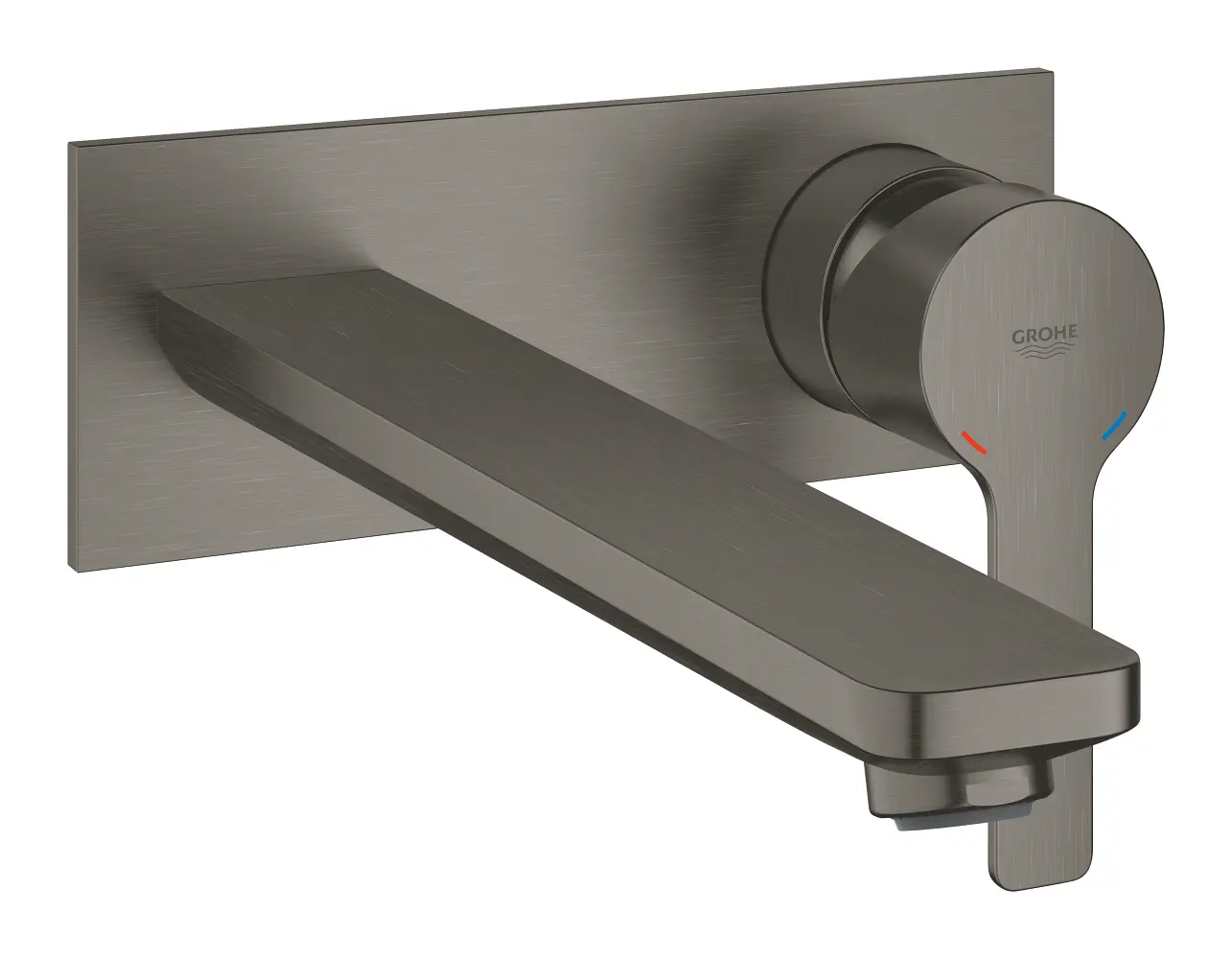 Grohe Lineare - zemapmetuma izlietnes maisītājs, 2 atveru montāža, Hard Graphite birstēts 23444AL1