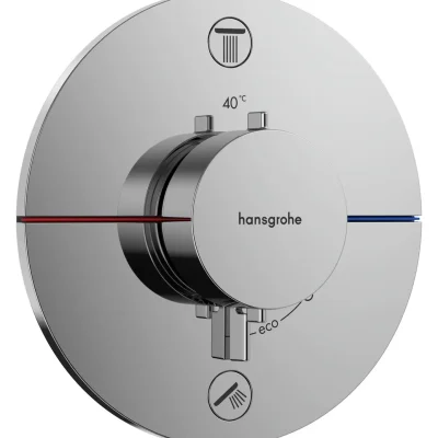 Hansgrohe ShowerSelect Comfort - zemapmetuma termostata maisītājs 2 patērētājiem, hroms 15556000