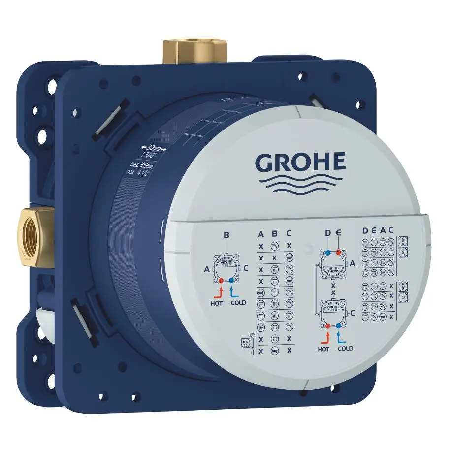 Grohe Rapido - iebūvējamais korpuss zemapmetuma montāžai Smartbox, universāls 35600000