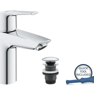 Grohe QuickFix Start - izlietnes maisītājs ar Push-Open noteces komplektu, hroms 23550002
