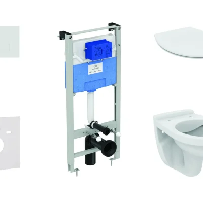 Ideal Standard ProSys - komplekts - priekšsienas elements, tualete un WC sēdeklis, vadības plate Oleas M2, SoftClose, balts ProSys120M SP37