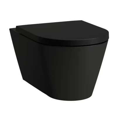 Laufen Kartell - piekaramais WC, Rimless, matēti melns H8213317160001