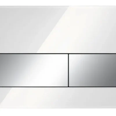 Tece TECEsquare - WC vadības plate, stikls balts/hroms spīdīgs 9240802