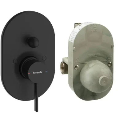 Hansgrohe Zesis S - zemapmetuma maisītājs 2 patērētājiem, ar iebūvēto korpusu, melns matēts 74418670