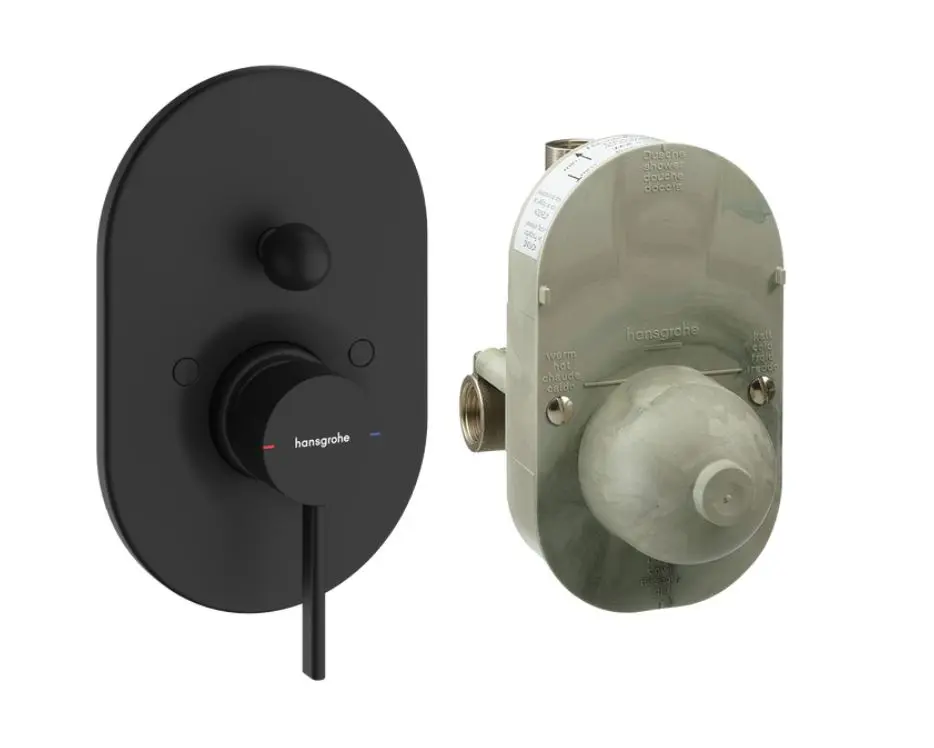 Hansgrohe Zesis S - zemapmetuma maisītājs 2 patērētājiem, ar iebūvēto korpusu, melns matēts 74418670