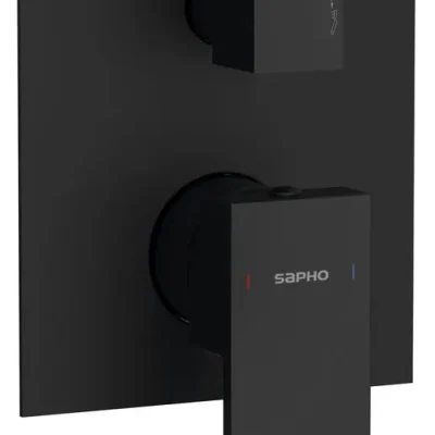 Sapho Cubemix - zemapmetuma maisītājs 2 patērētājiem, ar iebūvējamo daļu, matēti melns CM042B