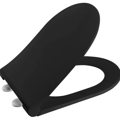 Sapho WC sēdekļi - WC sēdeklis Avva Slim, SoftClose, matēti melns 100787-110