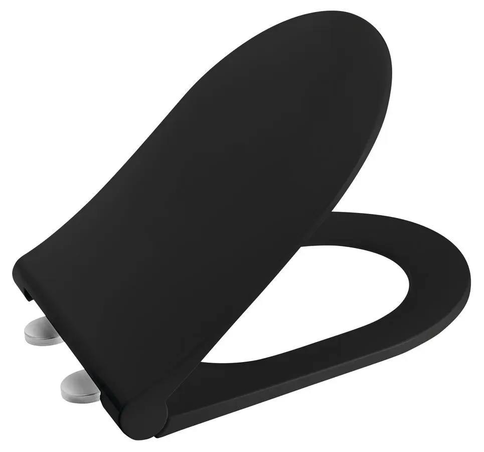 Sapho WC sēdekļi - WC sēdeklis Avva Slim, SoftClose, matēti melns 100787-110