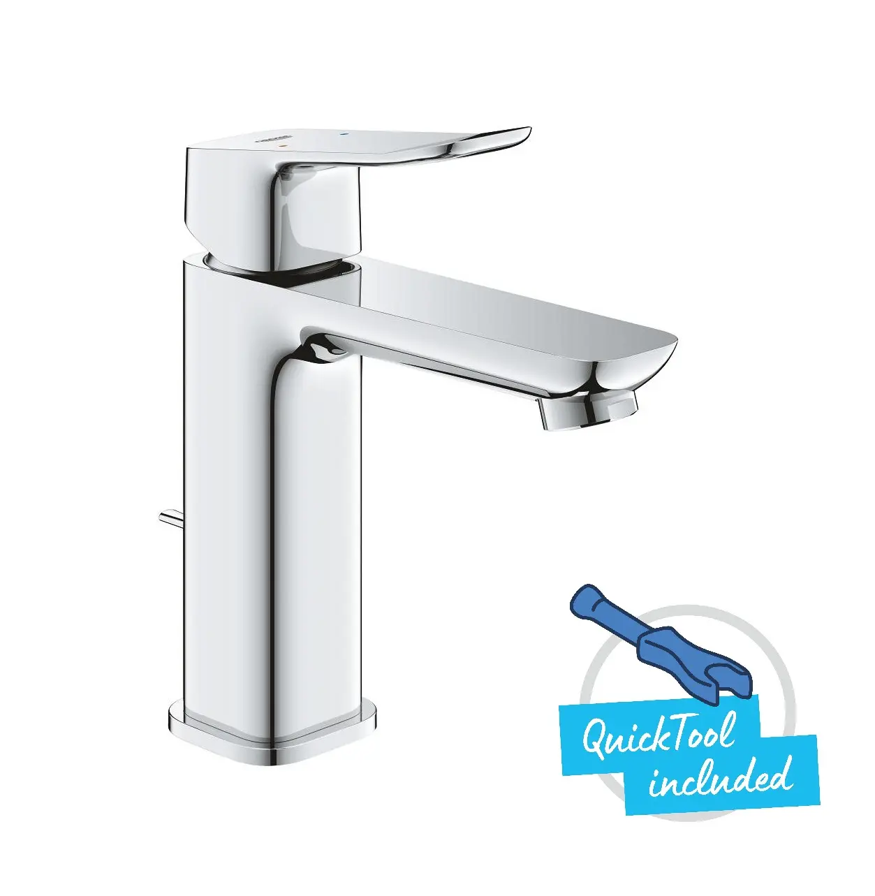 Grohe Dice - izlietnes maisītājs ar noteces vārstu, hroms 1018320000