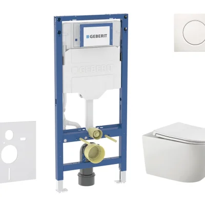 Geberit Duofix - komplekts priekšsienas elements, Gaia WC ar Softclose sēdekli un Sigma01 vadības plati, alpu balts SANI11CA3121B