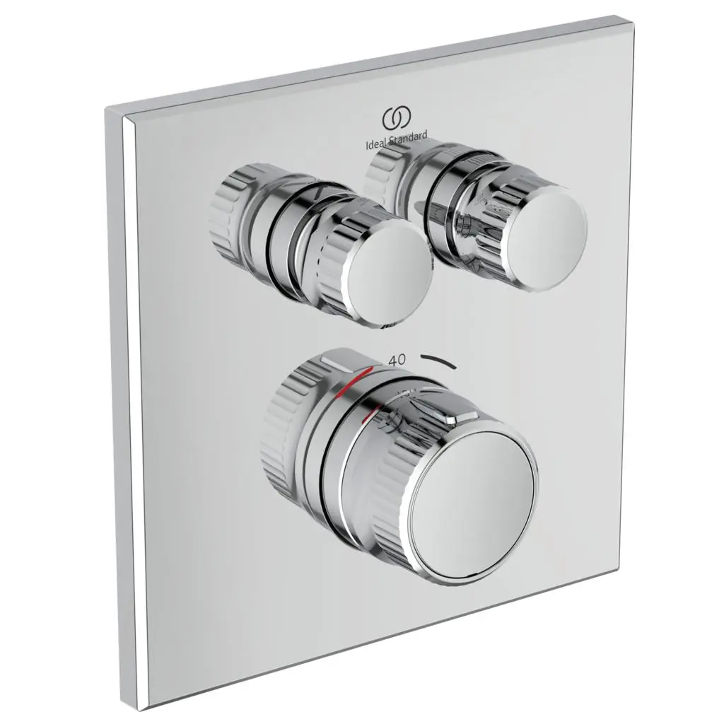 Ideal Standard CeraTherm Navigo - termostatiskais dušas maisītājs, zemapmetuma, 2 ierīcēm, hromēts A7302AA