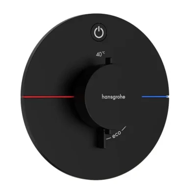 Hansgrohe ShowerSelect Comfort - zemapmetuma termostata maisītājs, melns matēts 15553670
