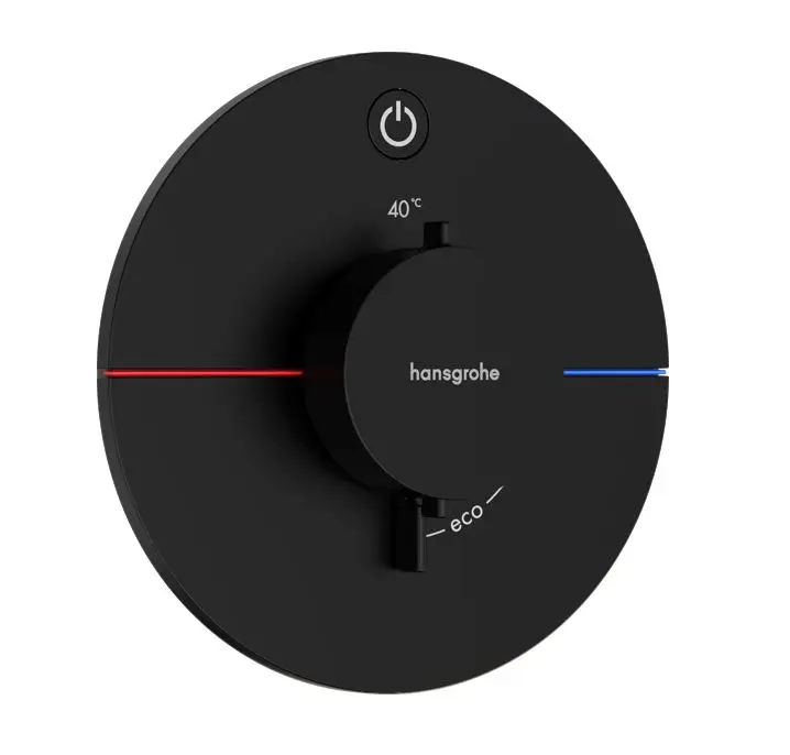 Hansgrohe ShowerSelect Comfort - zemapmetuma termostata maisītājs, melns matēts 15553670