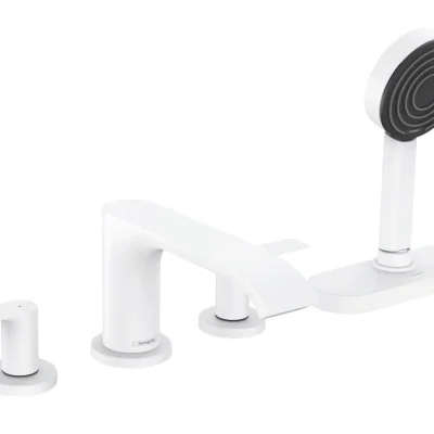 Hansgrohe Vivenis - vannas malas maisītājs, 4 caurumu uzstādīšana, sBox, balts matēts 75444700
