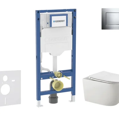 Geberit Duofix - komplekts ar priekšsienas elementu, Gaia-WC ar Softclose sēdekli un Sigma20 vadības plati, hroms/hroms matēts SANI11CA1133B