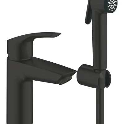 Grohe Eurosmart - izlietnes maisītājs ar bidē dušu, matēti melns 231242433