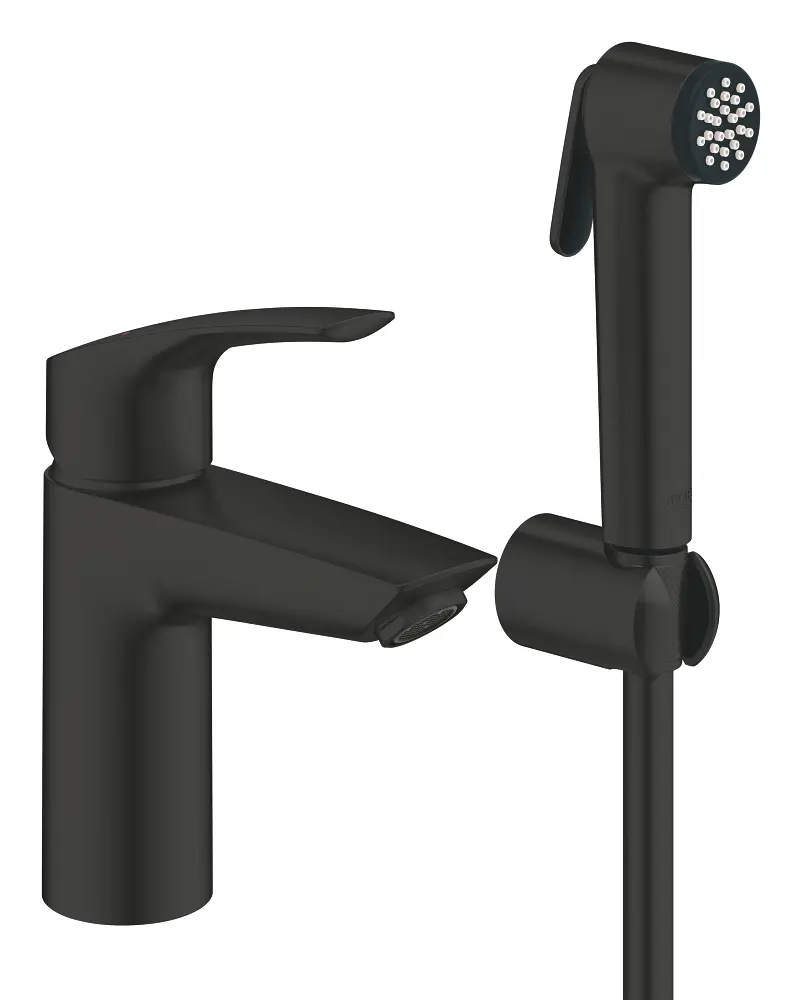 Grohe Eurosmart - izlietnes maisītājs ar bidē dušu, matēti melns 231242433