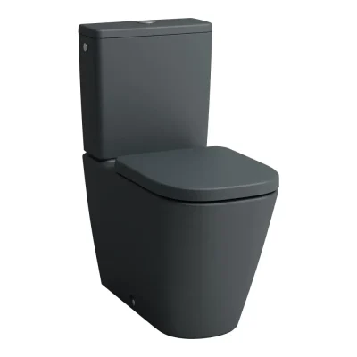 Laufen Meda - WC kombi, Vario noteka, Rimless, grafīta matēts H8241117580001