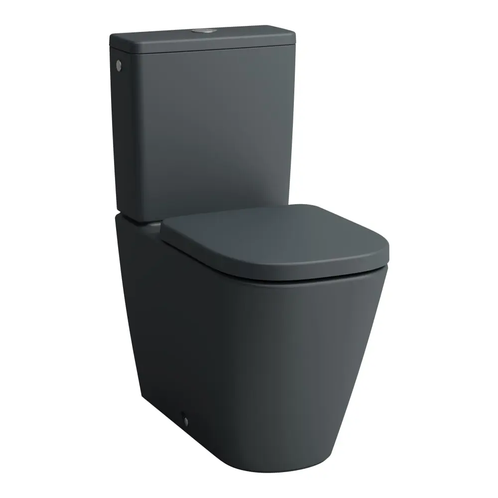 Laufen Meda - WC kombi, Vario noteka, Rimless, grafīta matēts H8241117580001