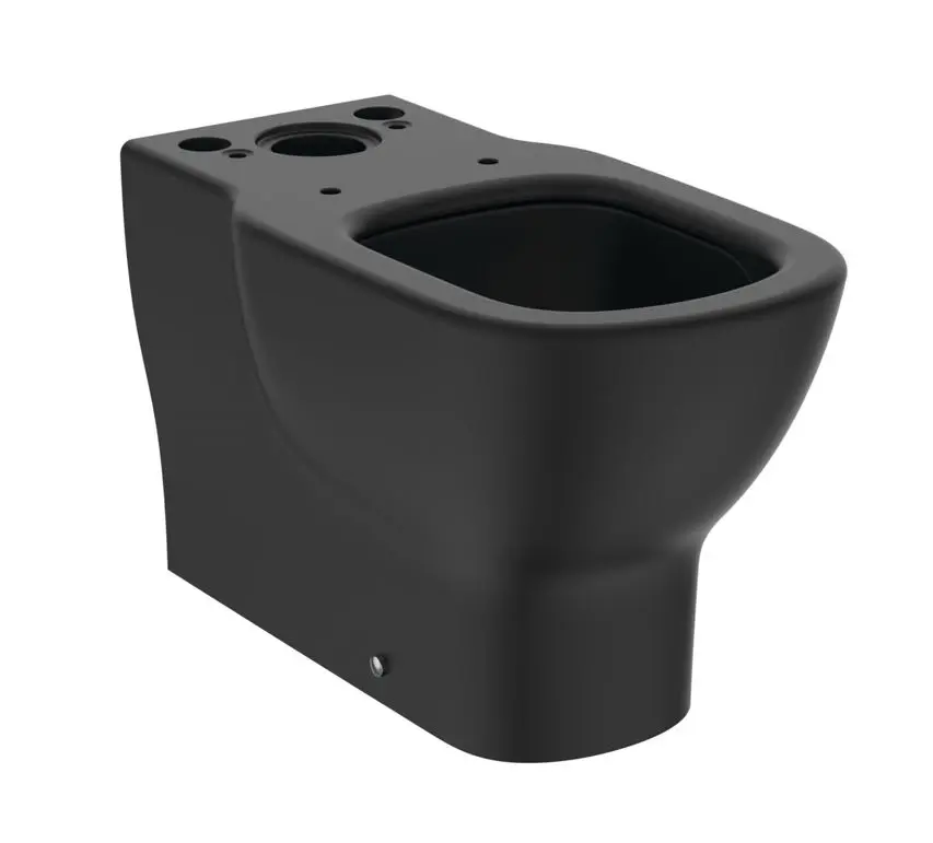 Ideal Standard Tesi - WC kombi pods, apakšējais/aizmugurējais izvads, AquaBlade, zīda melns T5560V3