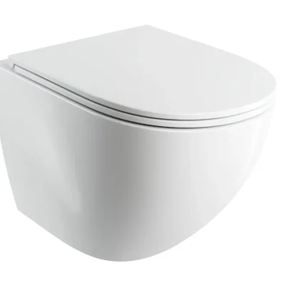 OMNIRES Ottawa Comfort - piekaramais WC ar SoftClose sēdekli, Rimless, balts OTTAWACMWBP