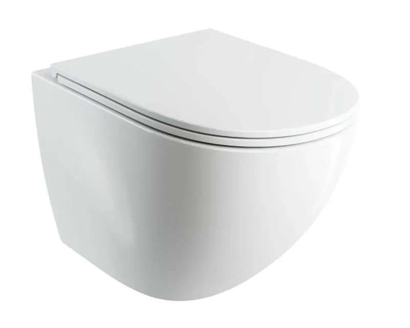 OMNIRES Ottawa Comfort - piekaramais WC ar SoftClose sēdekli, Rimless, balts OTTAWACMWBP