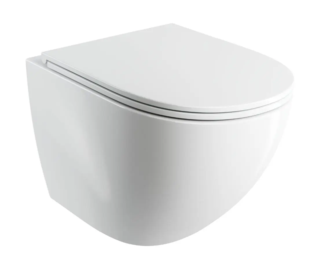 OMNIRES Ottawa Comfort - piekaramais WC ar SoftClose sēdekli, Rimless, balts OTTAWACMWBP