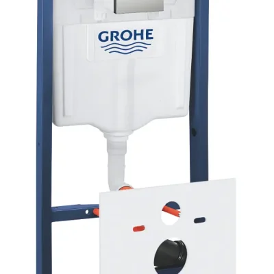 Grohe Rapid SL - priekšsienas elements ar skalošanas tvertni sienas WC, pārbūves komplekts Fresh, vadības plate Skate Cosmopolitan, hroms matēts 39449000
