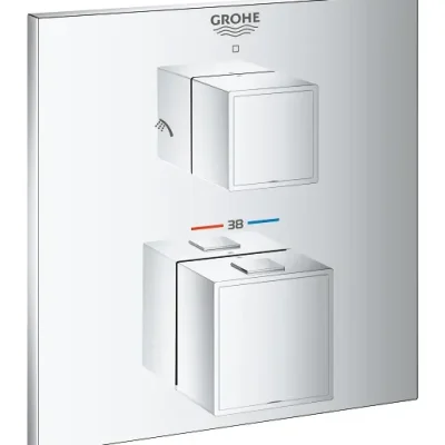 Grohe Grohtherm Cube - termostata maisītājs - zemapmetuma 2 patērētājiem, hromēts 24154000