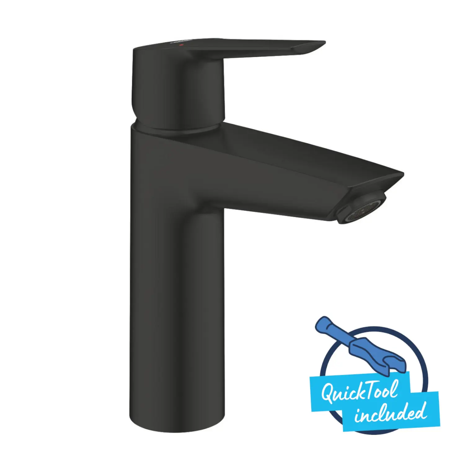Grohe QuickFix Start - izlietnes maisītājs ar Push-Open noteci, matēti melns 242042432
