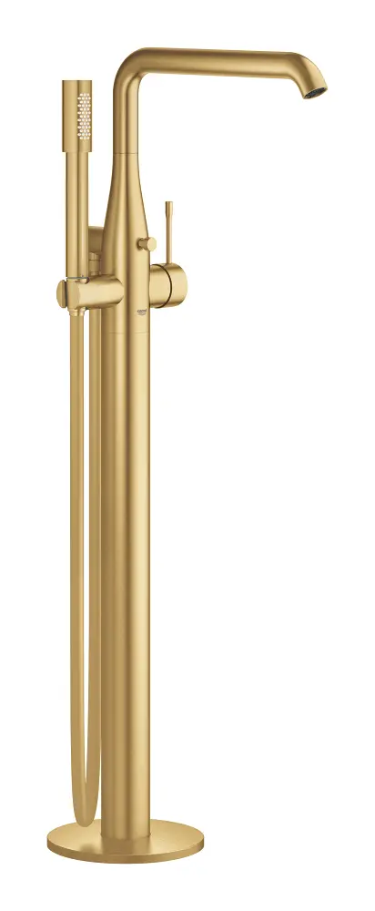 Grohe Essence - vannas vienas sviras maisītājs, grīdas montāža, Cool Sunrise birstēts 23491GN1