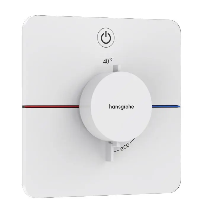 Hansgrohe ShowerSelect Comfort - zemapmetuma termostata maisītājs, balts matēts 15581700