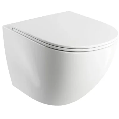 OMNIRES Ottawa - piekaramais WC ar SoftClose sēdekli, Rimless, balts OTTAWAMWBP
