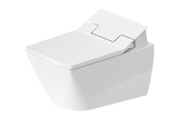 Duravit Viu - pie sienas WC bidē sēdeklim SensoWash, Rimless, DuraFix, alpu balts 2511590000