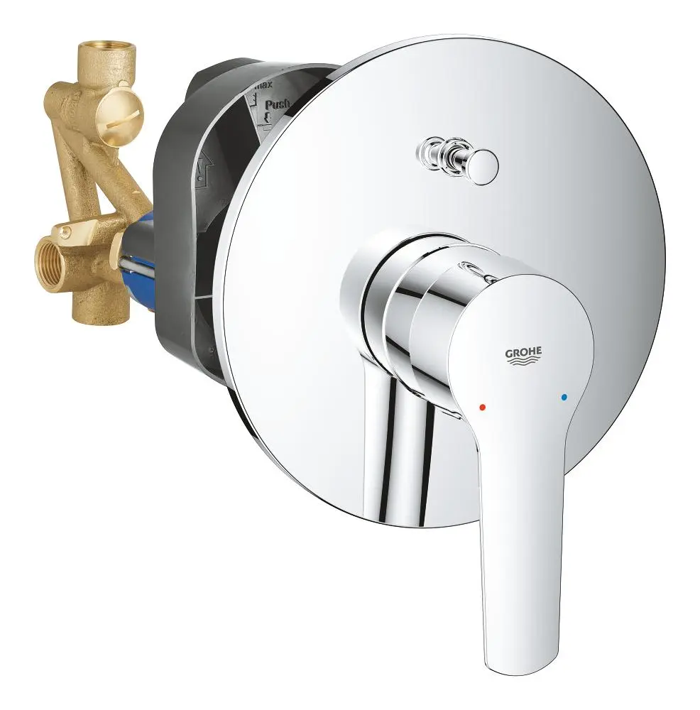 Grohe QuickFix Start - vannas maisītājs ar zemapmetuma montāžas korpusu, hroms 23558002