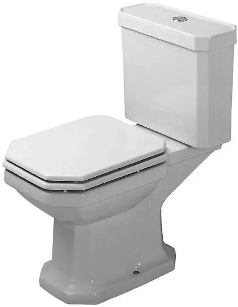 Duravit 1930 - stāvošais WC, 36x39 cm 67 cm, balts - pods, horizontāls izvads, ar WonderGliss 02270900001