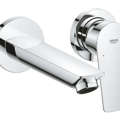 Grohe BauEdge - zemapmetuma izlietnes maisītājs, 2 caurumu montāža, hromēts 20474001