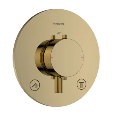 Hansgrohe Ecostat Comfort S - zemapmetuma termostata maisītājs, 2 patērētājiem, zelta izskats pulēts 33715990