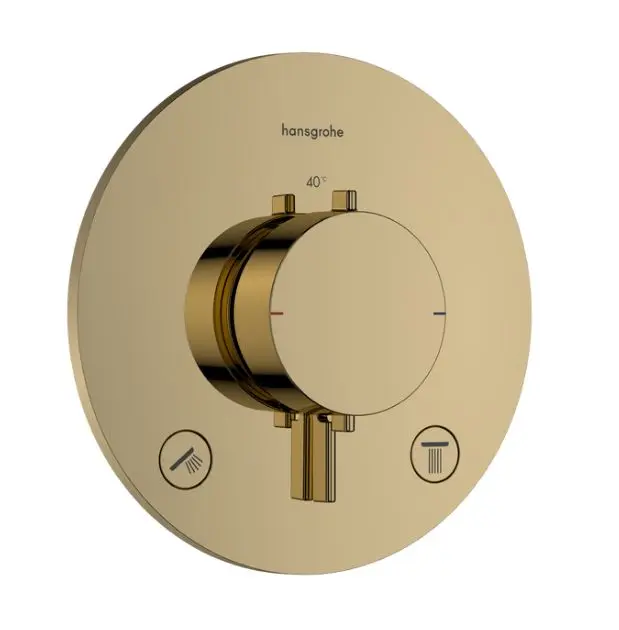 Hansgrohe Ecostat Comfort S - zemapmetuma termostata maisītājs, 2 patērētājiem, zelta izskats pulēts 33715990