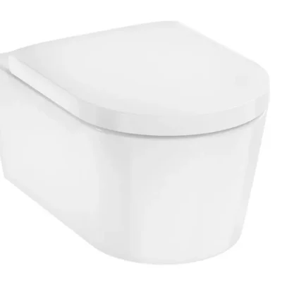 Hansgrohe EluPura S - sienas WC ar SoftClose sēdekli, Rimless, AquaHelix Flush, HygieneEffect, EcoSmart, balts 62055450