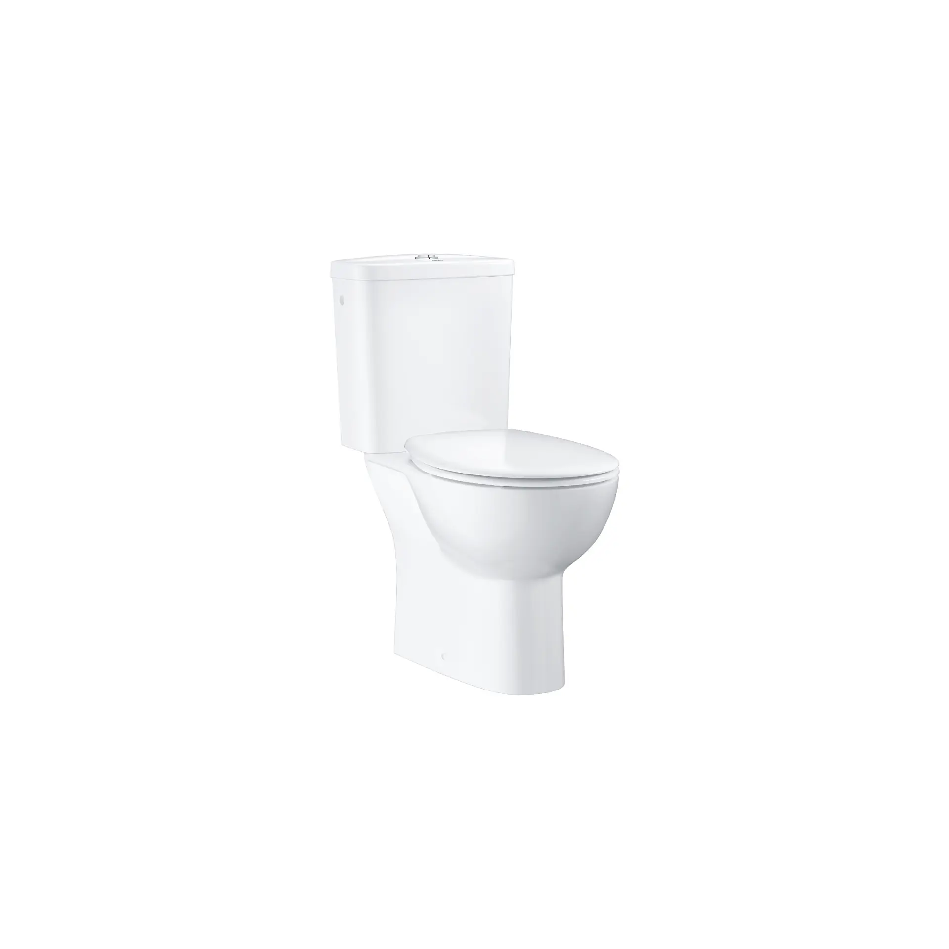 Grohe Bau Ceramic - komplekts - stāvošā WC kombinācija ar skalošanas kasti + WC sēdeklis SoftClose, Alpu balts 39347000