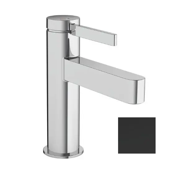 Hansgrohe Finoris - izlietnes maisītājs ar Push-Open noteces komplektu, EcoSmart, CoolStart, matēti melns 76012670