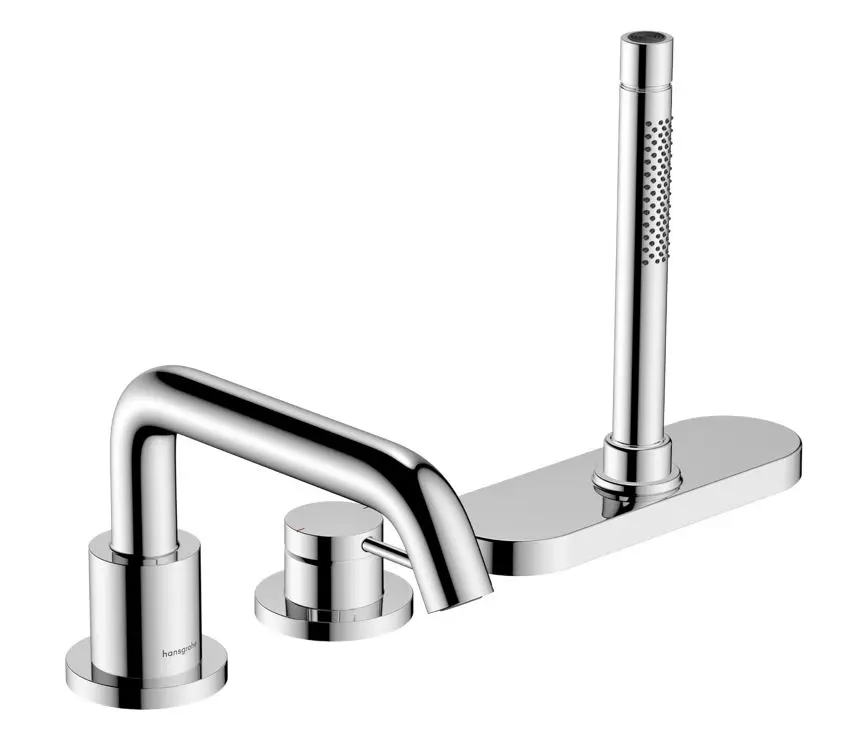 Hansgrohe Tecturis S - vannas maisītājs vannas malai, 3 caurumu montāža, sBox, hroms 73447000