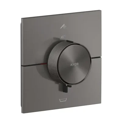 Axor ShowerSelect ID - zemapmetuma termostata maisītājs 2 patērētājiem, hroms melns birstēts 36753340