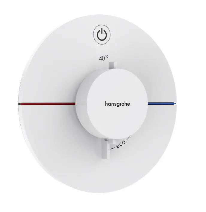 Hansgrohe ShowerSelect Comfort - zemapmetuma termostata maisītājs, balts matēts 15553700