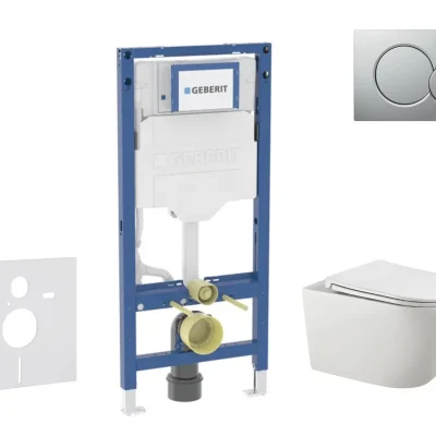 Geberit Duofix - komplekts priekšsienas elements, Gaia-WC ar Softclose sēdekli un Sigma01 vadības plati, hroms matēti lakots SANI11CA1135B