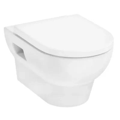 Hansgrohe GladeLake S - piekaramais WC ar sēdekli, AquaChannel Flush, Rimless, EcoSmart, balts 60201450