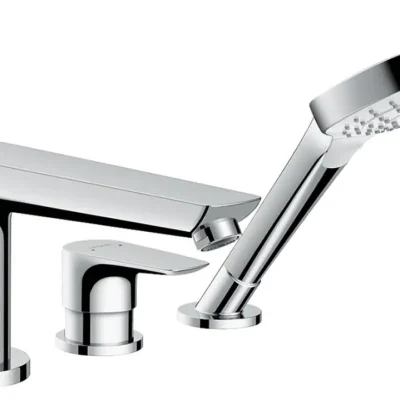 Hansgrohe Talis E - vannas maisītājs vannas malai, 3 caurumu montāža, Hroms 71731000