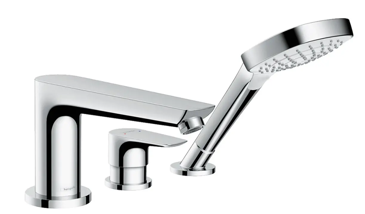 Hansgrohe Talis E - vannas maisītājs vannas malai, 3 caurumu montāža, Hroms 71731000